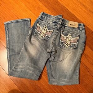 Adiktd Colorful Patterned Women Bootcut Jeans